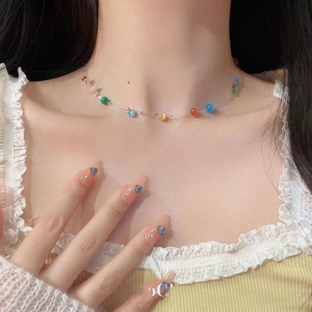 Korean Lifestyle Aesthetic - Delicate Alloy Korean Style Necklace Resin