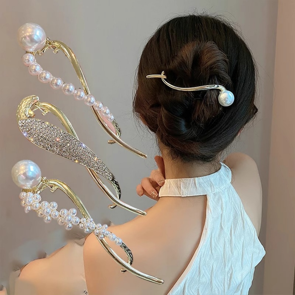 Elegant Glitter Pearl Hair Cli – Lifestyle Of Korean recenzja i cena
