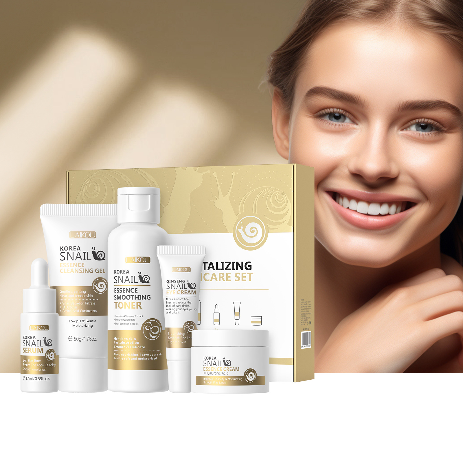 5pcs Boxed Korea Snail Skin Ca – Korean Skincare Routine recenzja i cena