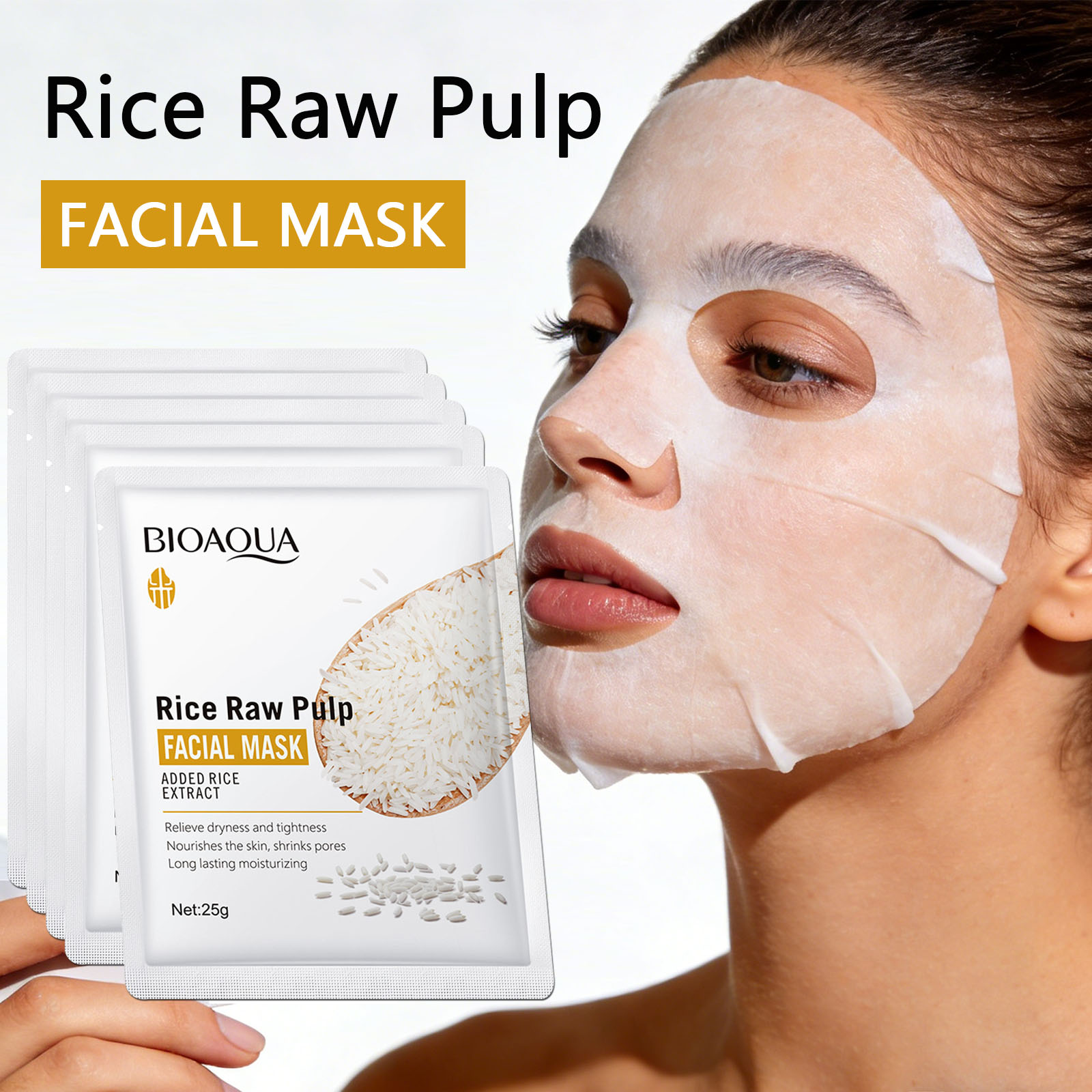 1/5/10/20pcs Rice Raw Pulp Fac – Korean Skincare Routine recenzja i cena